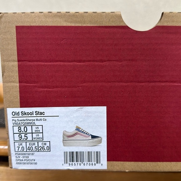 Vans Old Skool Stacked Pig Suede Sherpa Multi Color PFC Free Water Repellent - Picture 9 of 10